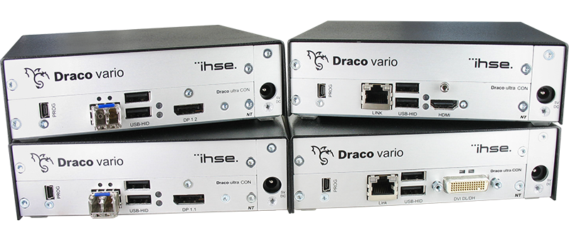 IHSE extends the unique Draco Ultra KVM extender series to include additional video standards